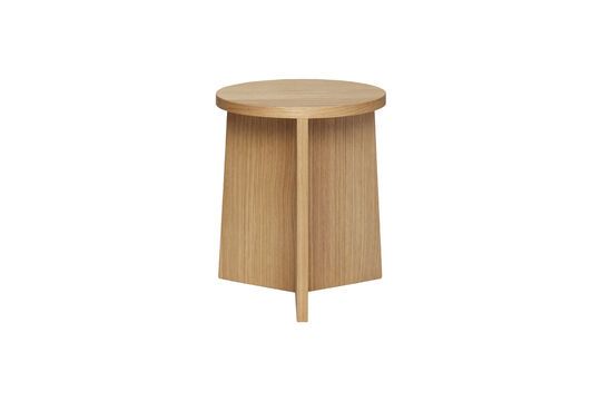 Split light oak veneer stool