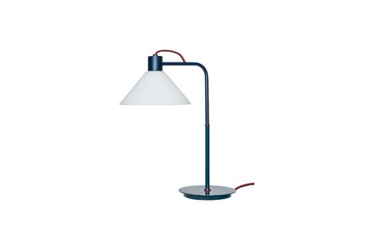 Spot blue glass table lamp Clipped