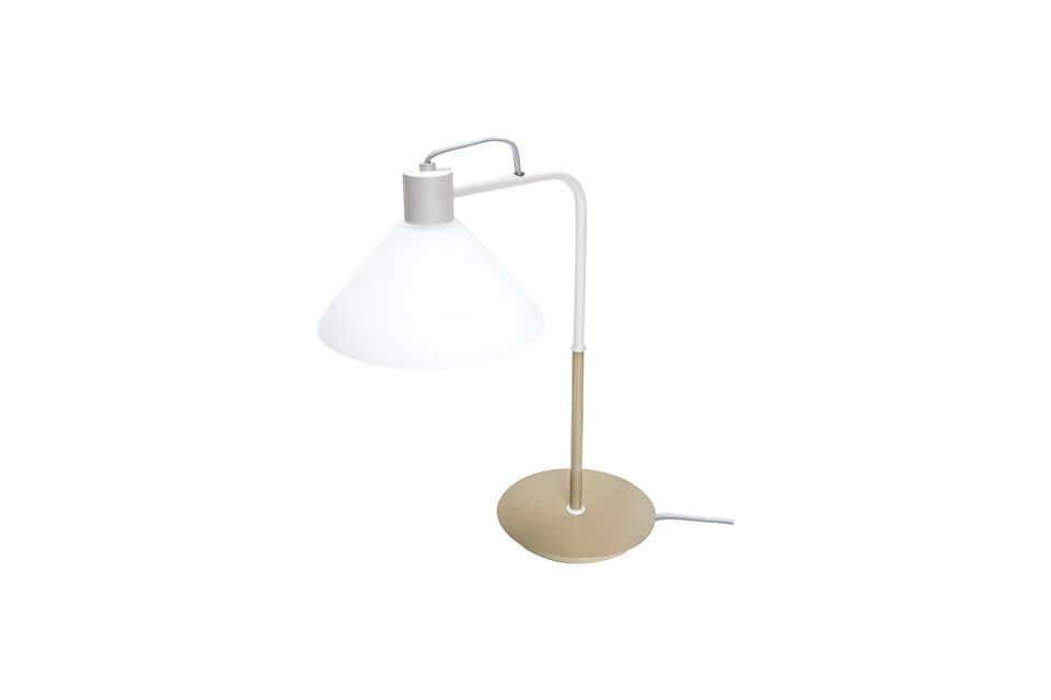 Its khaki glass shade diffuses a subtle light that creates a cosy, relaxing ambience