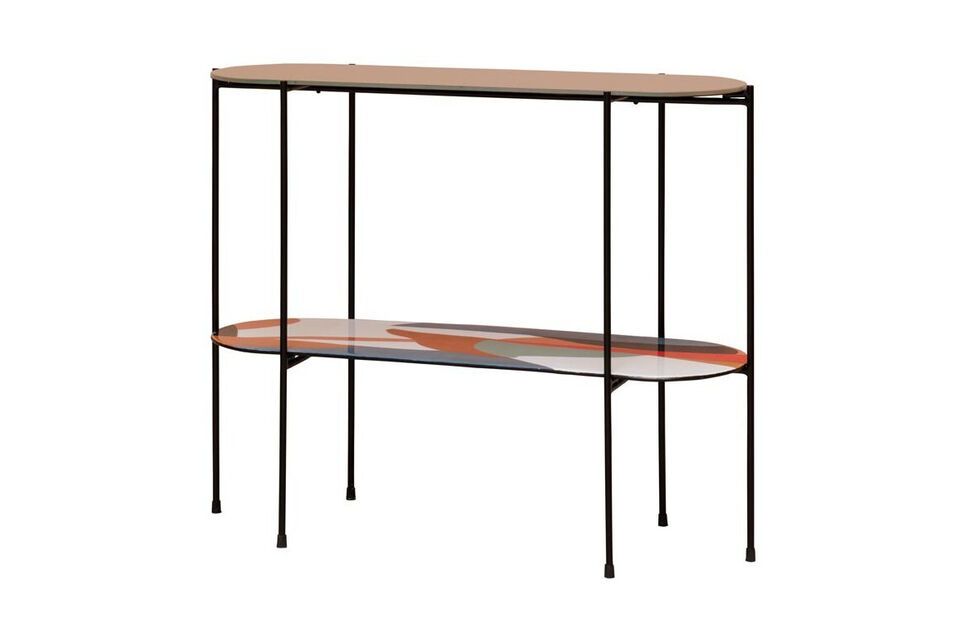 Discover sophistication through the Springs Multicolor Glass Console