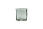 Miniature Square light blue glass vase Clipped