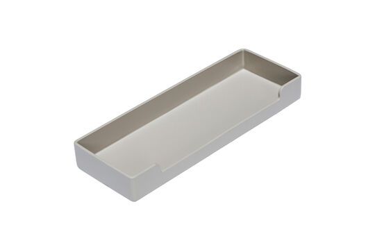 Square tray in light grey District metal Clipped