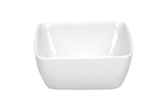 Square white porcelain bowl L12 Clipped