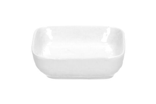 Square white porcelain bowl L85 Clipped