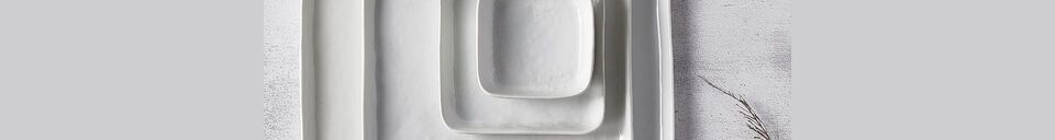 Material Details Square white porcelain bowl L85