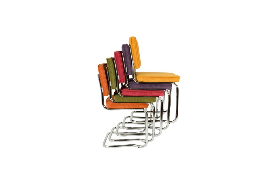 stackable Ridge Kink Rib light gray chair - 5