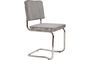 Miniature stackable Ridge Kink Rib light gray chair Clipped