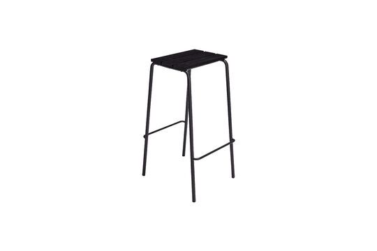 Stilt black ash wood bar stool Clipped