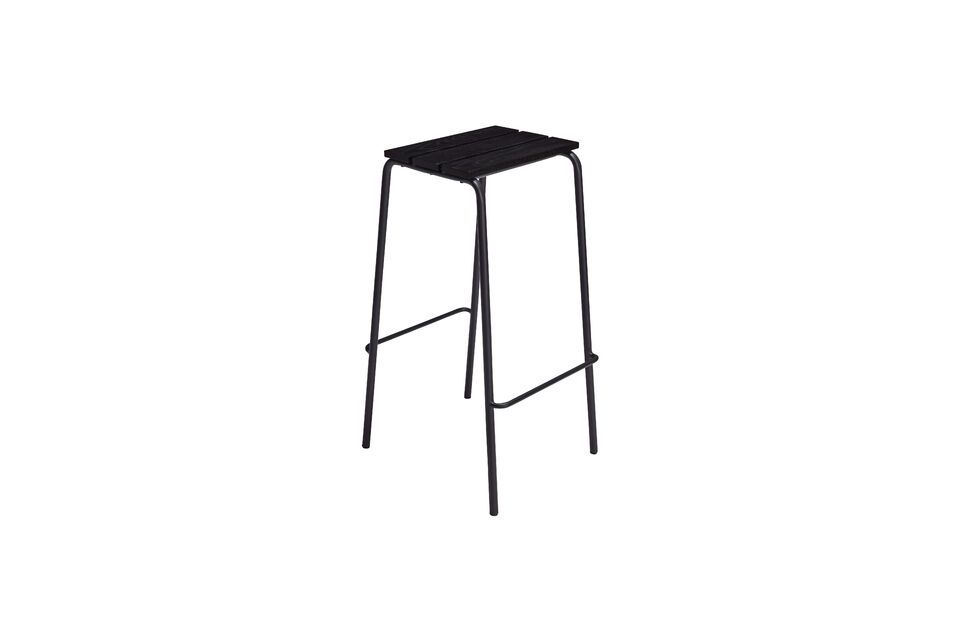 Stilt black ash wood bar stool Hübsch