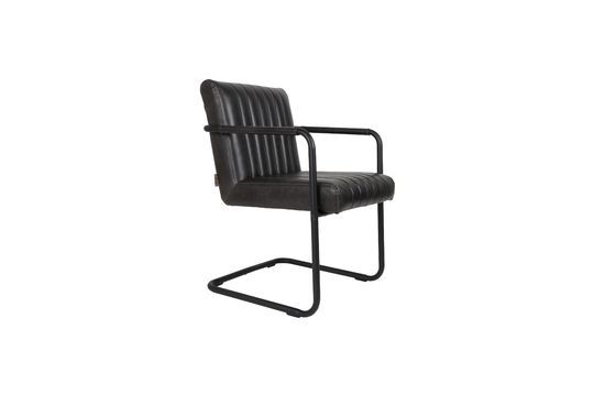 Stitched armchair in black