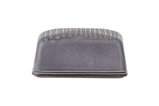 Stoneware grey butter dish Raben