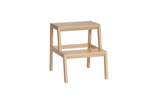 Stool in light oak veneer Alp Clipped