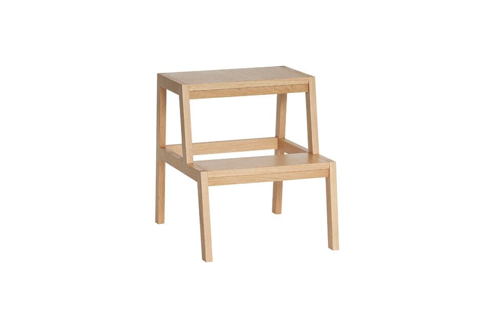 The Alp light oak veneer stool perfectly combines simplicity and elegance in a modern