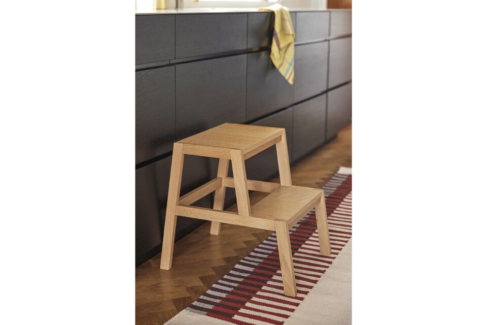 Stool in light oak veneer Alp Hübsch