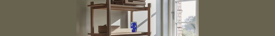 Material Details Stream blue glass desk organizer