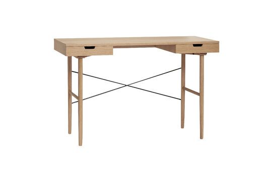 Studio light oak veneer desk Clipped