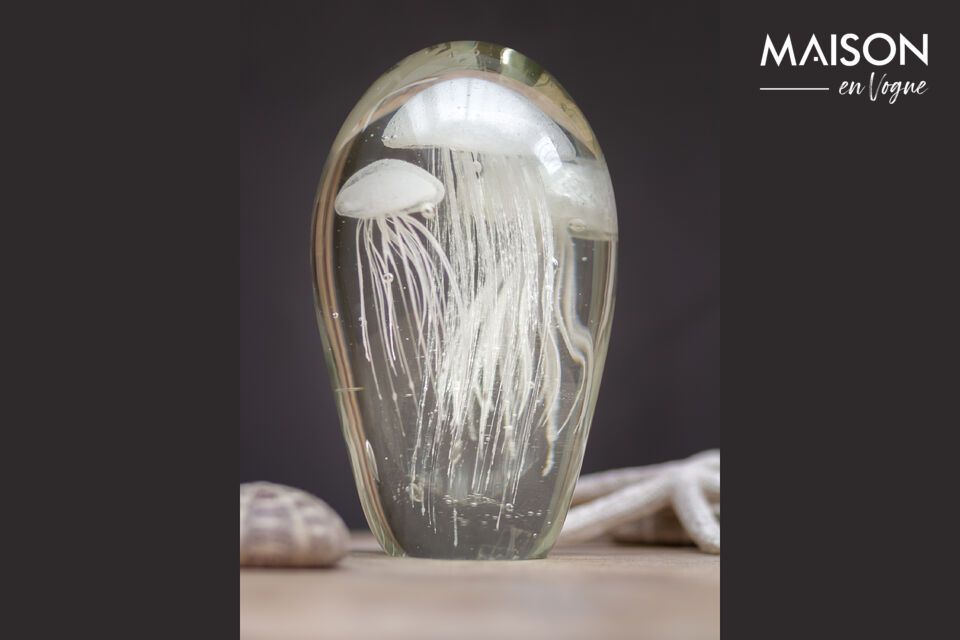 Sulfide 3 jellyfish in clear glass Chehoma