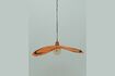 Miniature Suspension lamp in orange natural fiber and Uluwatu stripes 1