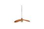 Miniature Suspension lamp in orange natural fiber and Uluwatu stripes Clipped