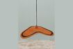 Miniature Suspension lamp in orange natural fiber and Uluwatu stripes 2