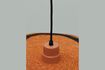 Miniature Suspension lamp in orange natural fiber and Uluwatu stripes 3