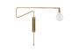 Miniature Swing gilded metal wall light Clipped