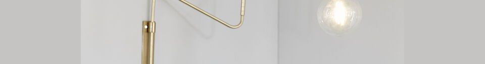 Material Details Swing gilded metal wall light