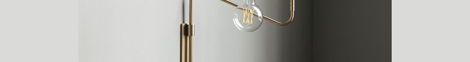 Material Details Swing wall light in copper brass