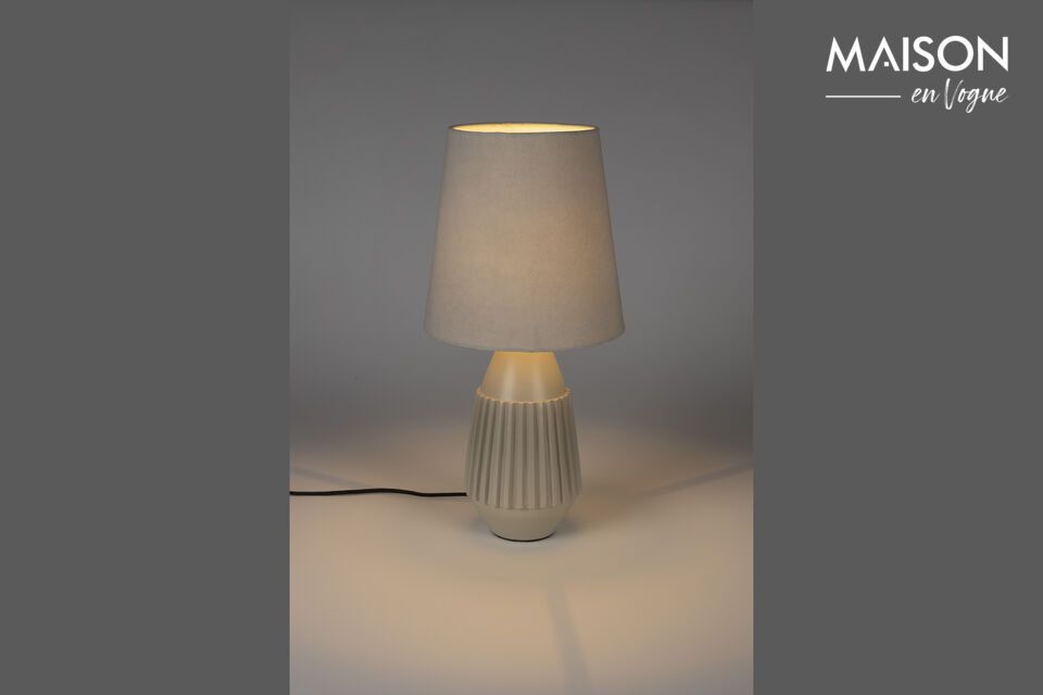 Table lamp in beige aluminium Aysa White Label