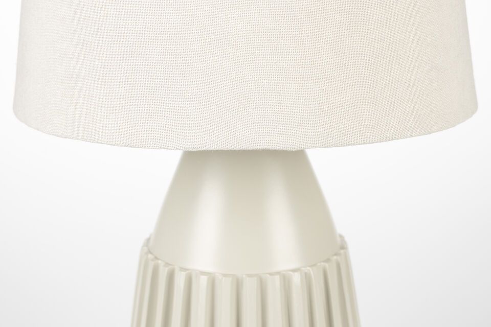 Table lamp in beige aluminium Aysa - 5