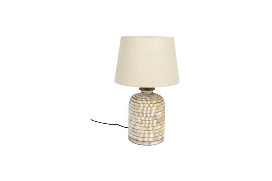 Table lamp in beige ceramic Russel Clipped