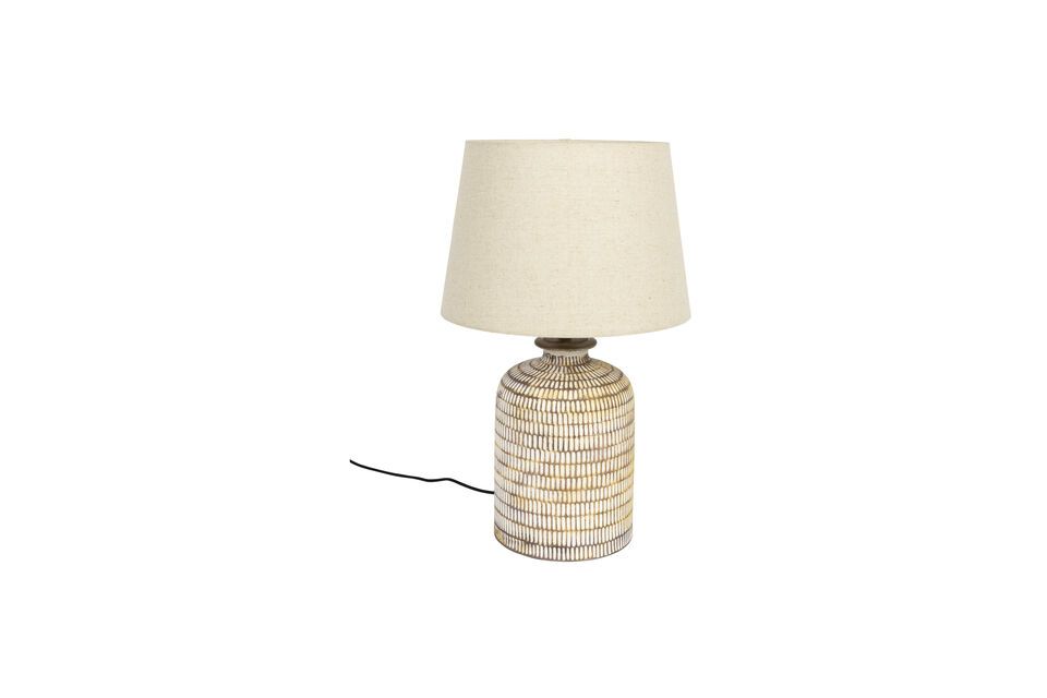 Table lamp in beige ceramic Russel - 7