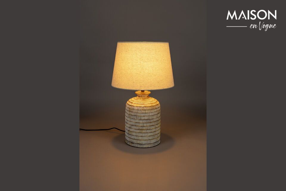 Table lamp in beige ceramic Russel DutchBone