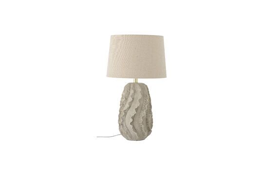 Table lamp in beige stoneware Natika Clipped