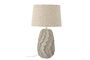 Miniature Table lamp in beige stoneware Natika Clipped