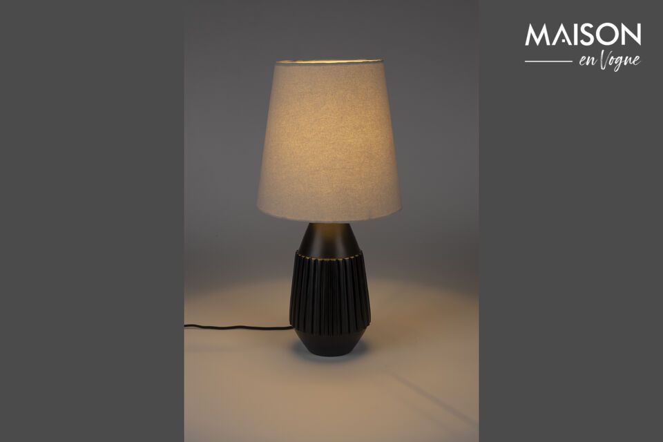 Table lamp in black aluminium Aysa White Label