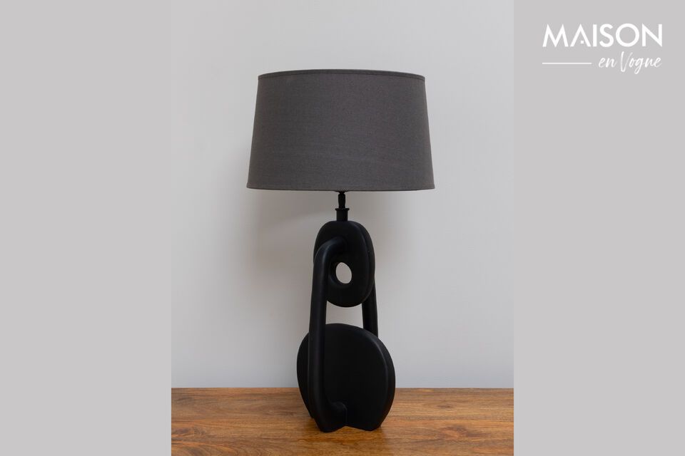 Table lamp in black aluminum Disc Chehoma