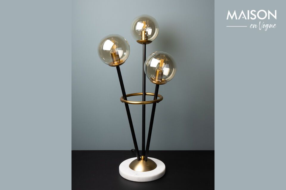 Table lamp in black and gold metal Artifice Chehoma