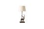 Miniature Table lamp in black brass Deer Clipped