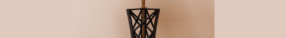 Material Details Table lamp in black brass Fer