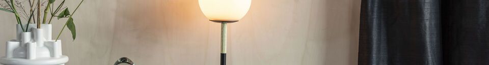 Material Details Table lamp in black glass Orion