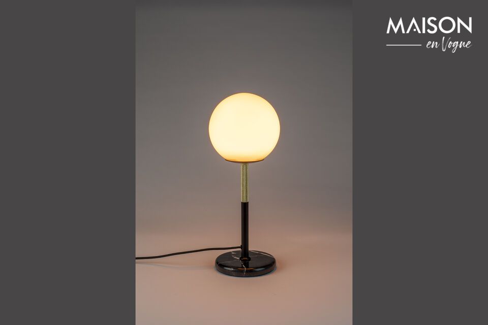 Table lamp in black glass Orion - 2