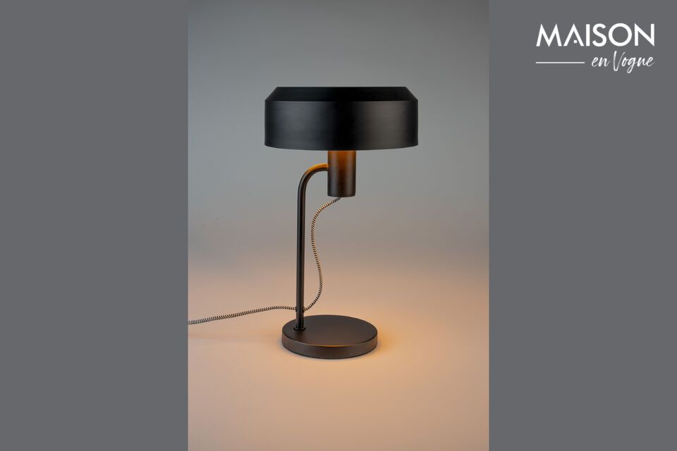 Table lamp in black iron Landon White Label