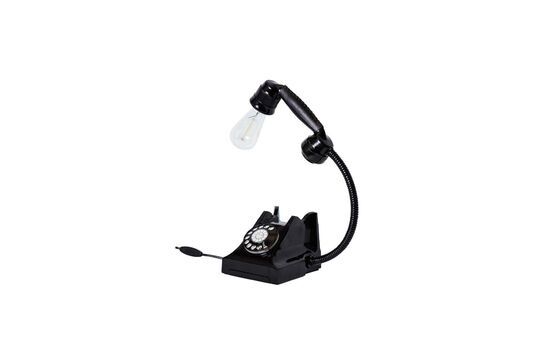 Table lamp in black resin Telephone Clipped