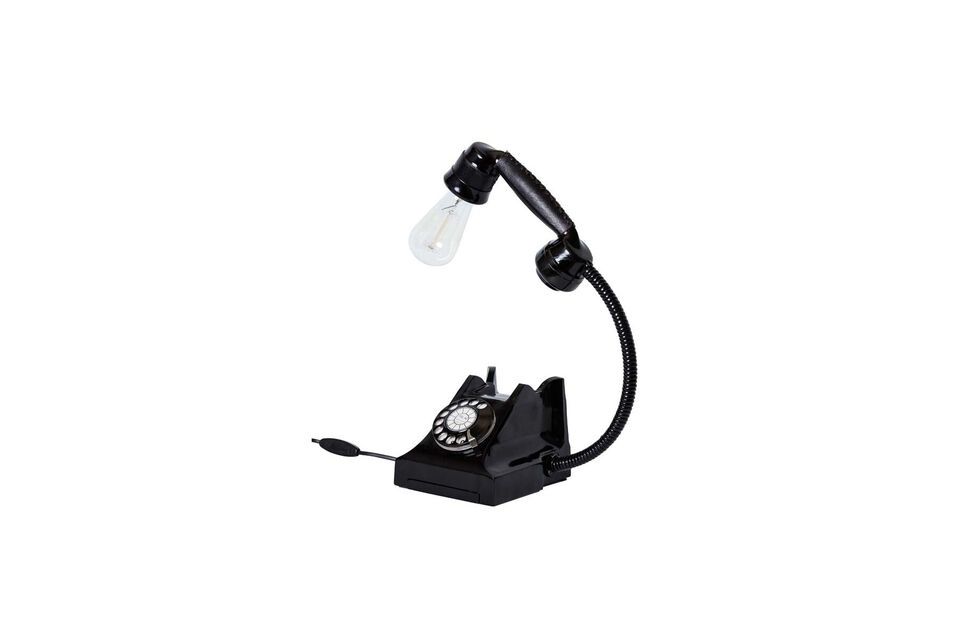 Table lamp in black resin Telephone Chehoma