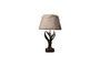 Miniature Table lamp in brown resin Deer Clipped