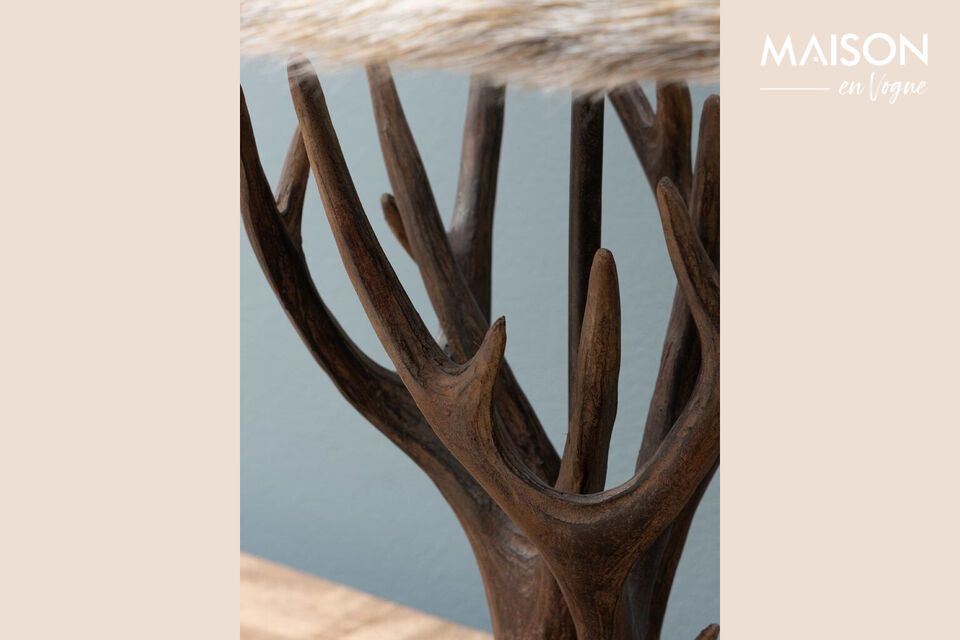 Discover the subtlety and warmth of style with our Deer brown resin table lamp