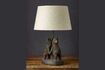 Miniature Table lamp in brown resin Dos 1