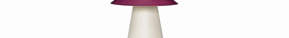 Material Details Table lamp in burgundy and sand metal Chipper