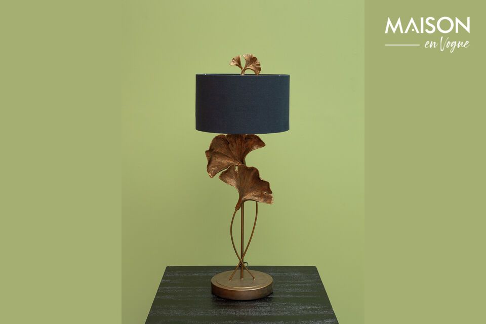 Table lamp in copper resin Ginkgo Chehoma